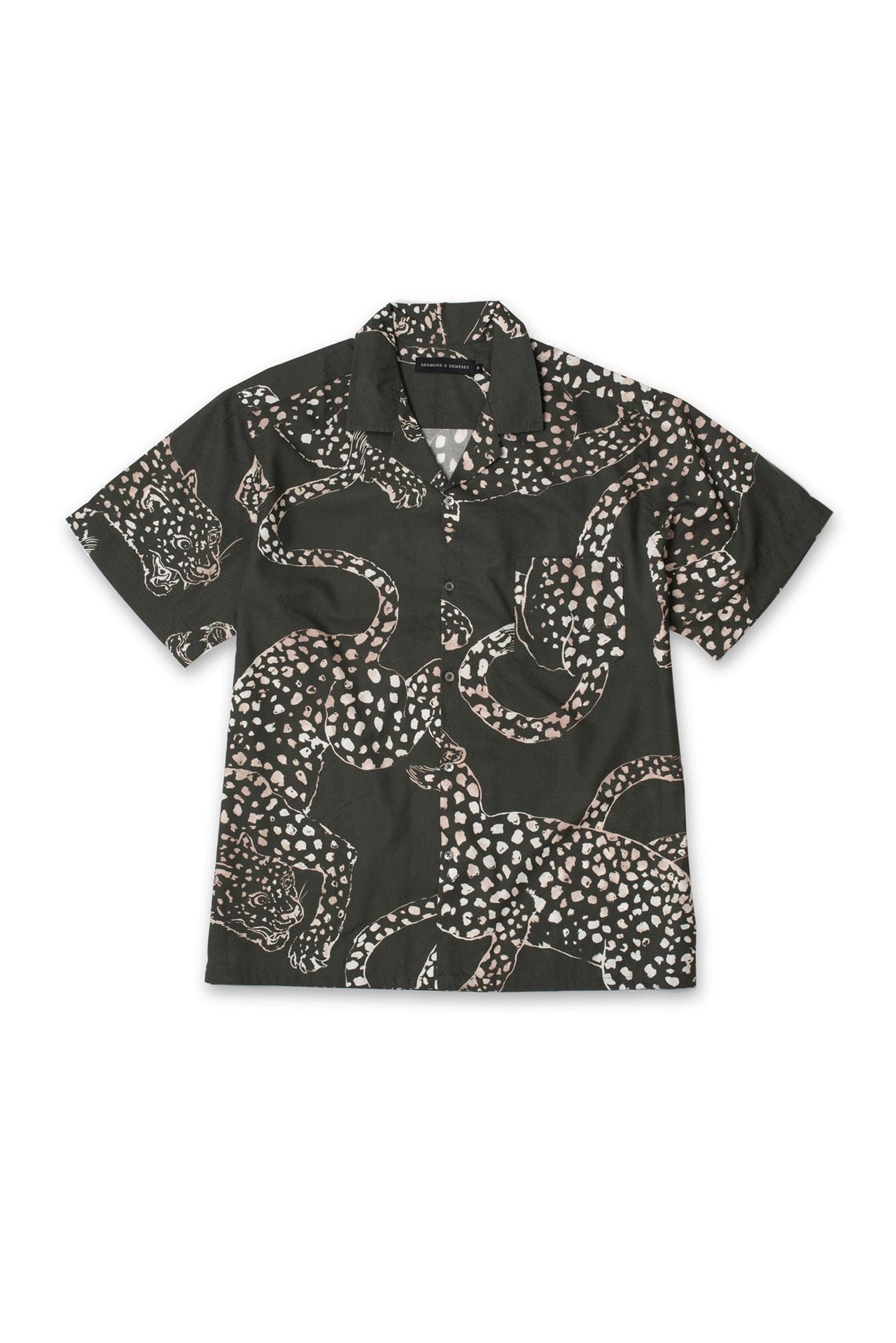 Men’s Cuban Pyjama Shirt The Jag Print Green