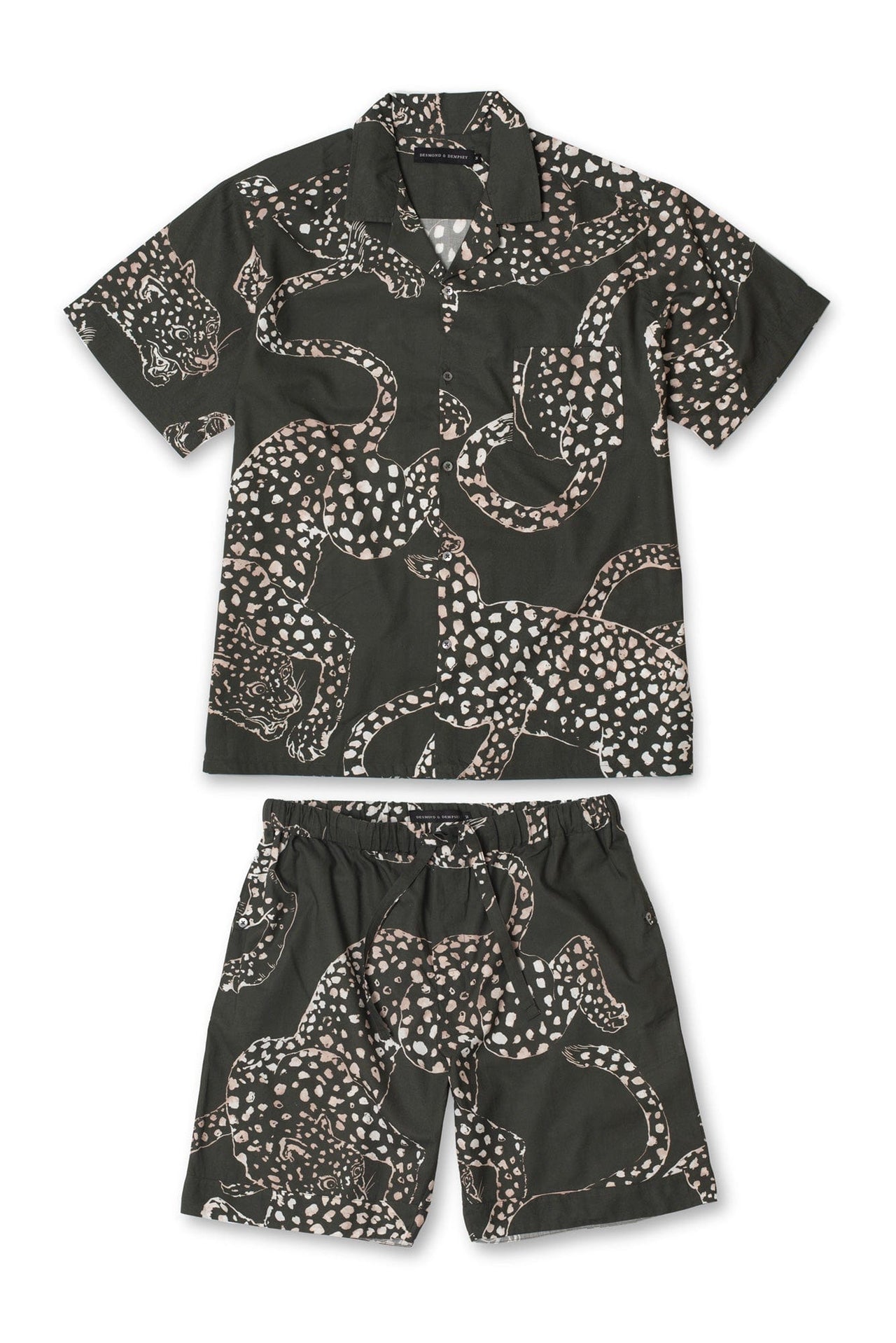 Men’s Cuban Pyjama Set The Jag Print Green