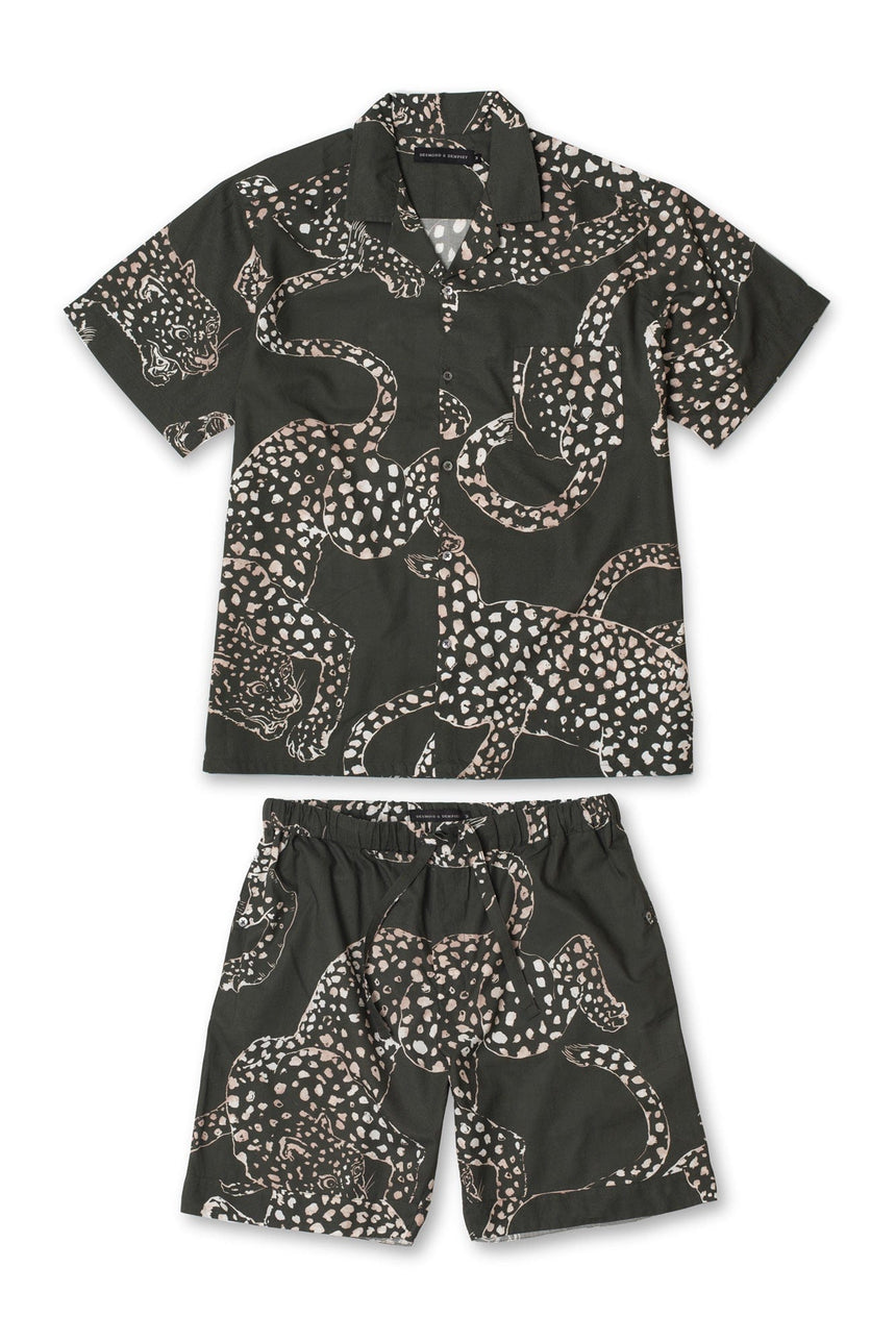 Men’s Cuban Pyjama Set The Jag Print Green