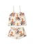 Cami & Shorts Set Marginata Print Cream