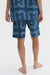 Men’s Pyjama Shorts Bandana Print Navy/Cream Linen