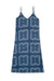Slip Nightie Bandana Print Navy/Cream Linen