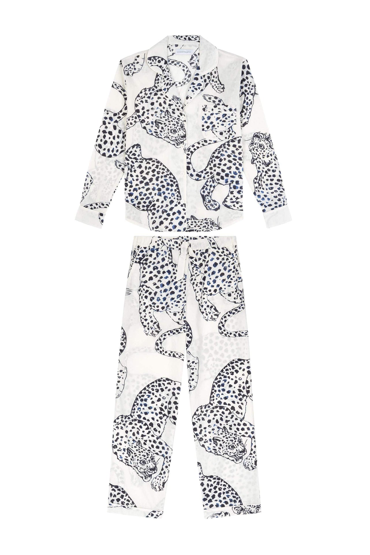 Long Pyjama Set The Jag Print Cream