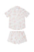 Short Pyjama Set Deia Print White/Pink