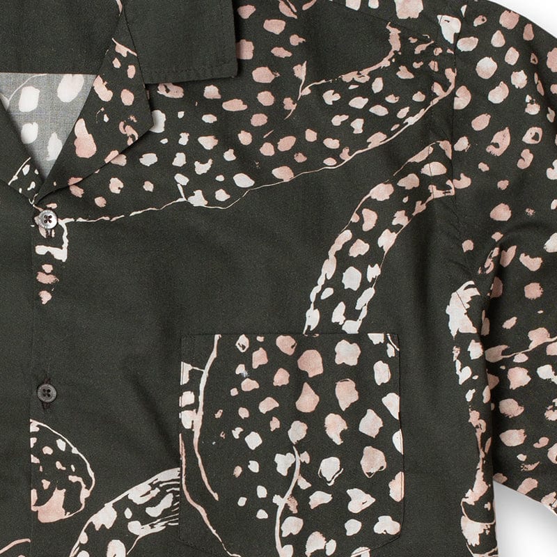 Men’s Cuban Pyjama Shirt The Jag Print Green