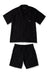 Men’s Cuban Pyjama Set Linen Black