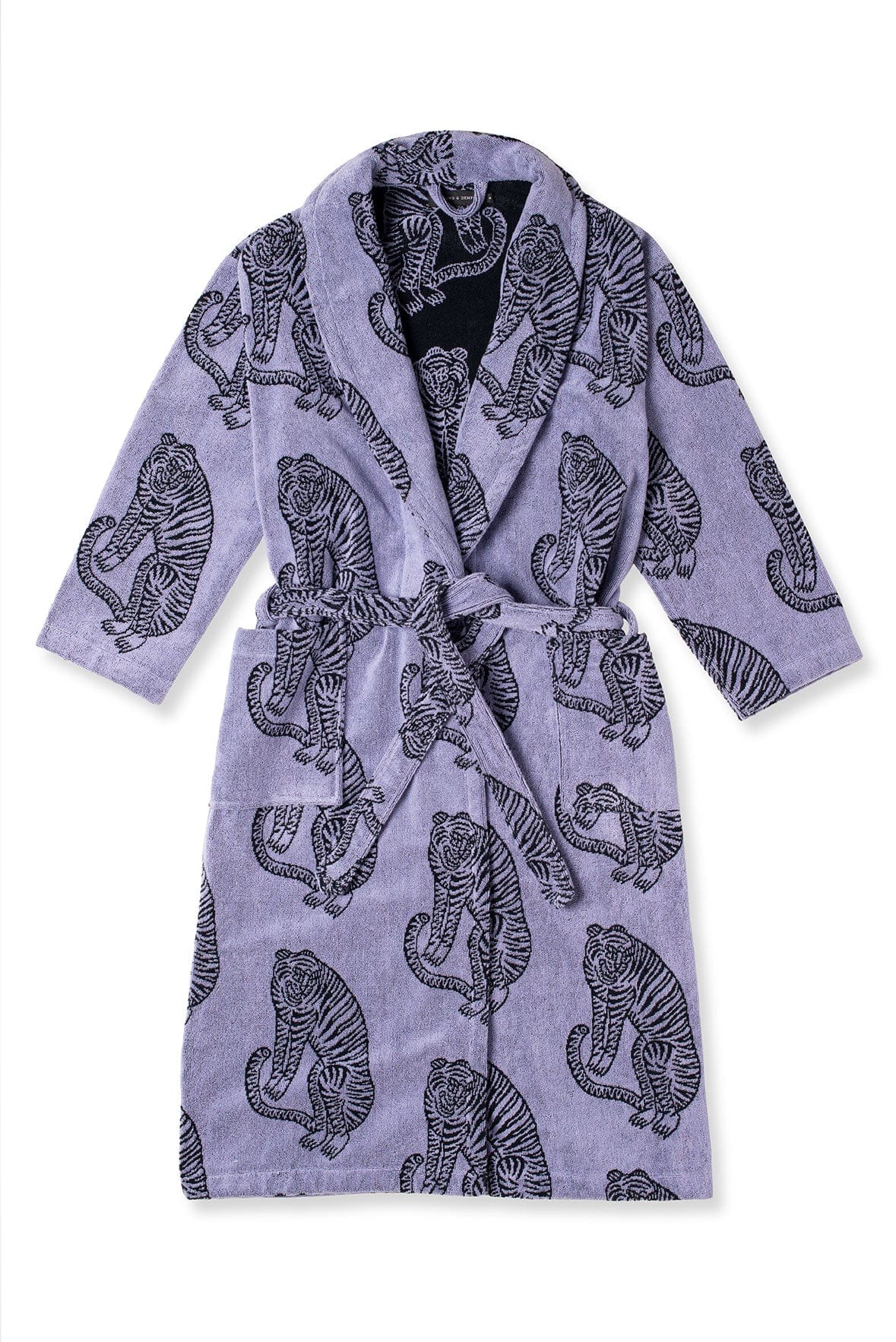 Unisex Towel Robe Sansindo Lavender/Black