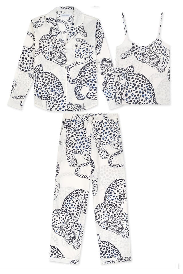 Long Pyjama and Cami Top Set The Jag Print Cream