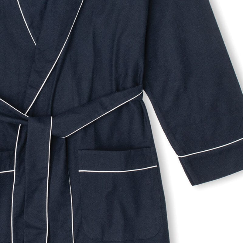 His Navy Robe  | Luxury Brushed Cotton Robe