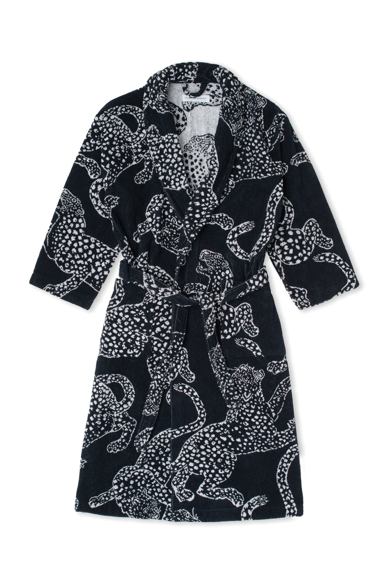 Women's Towel Robe Jag Print Navy