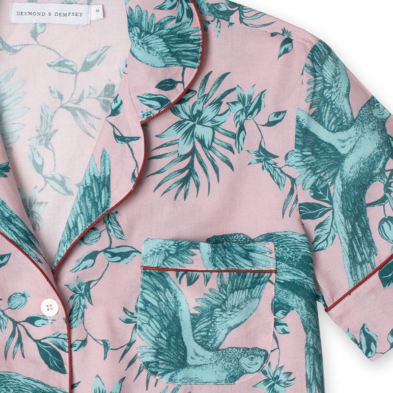 Short Pyjama Set Bromley Parrot Print Pink/Blue