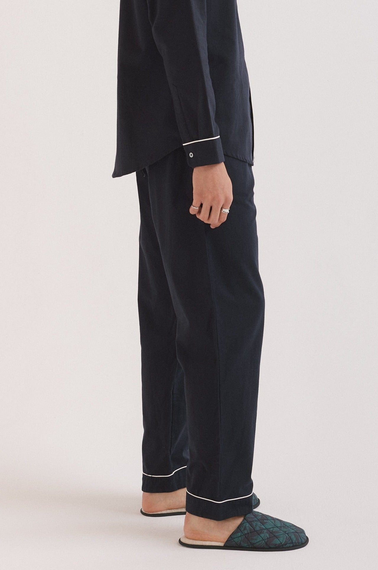 Men’s Pyjama Trousers Navy Brushed Cotton