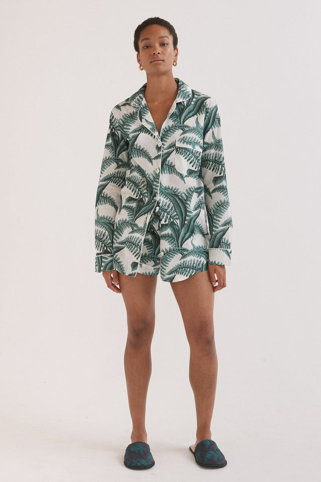 Signature Pyjama Set The Fern Print White/Green