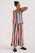 Wide Leg Pyjama Trousers Stripe Print Multi