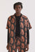 Men’s Cuban Pyjama Shirt Sansindo Tiger Print Black/Orange