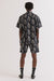 Men’s Cuban Pyjama Shirt Sansindo Tiger Print Black/Cream