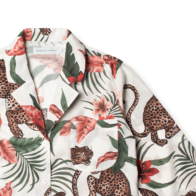 Women's Boxy Shirt Soleia Print Cream