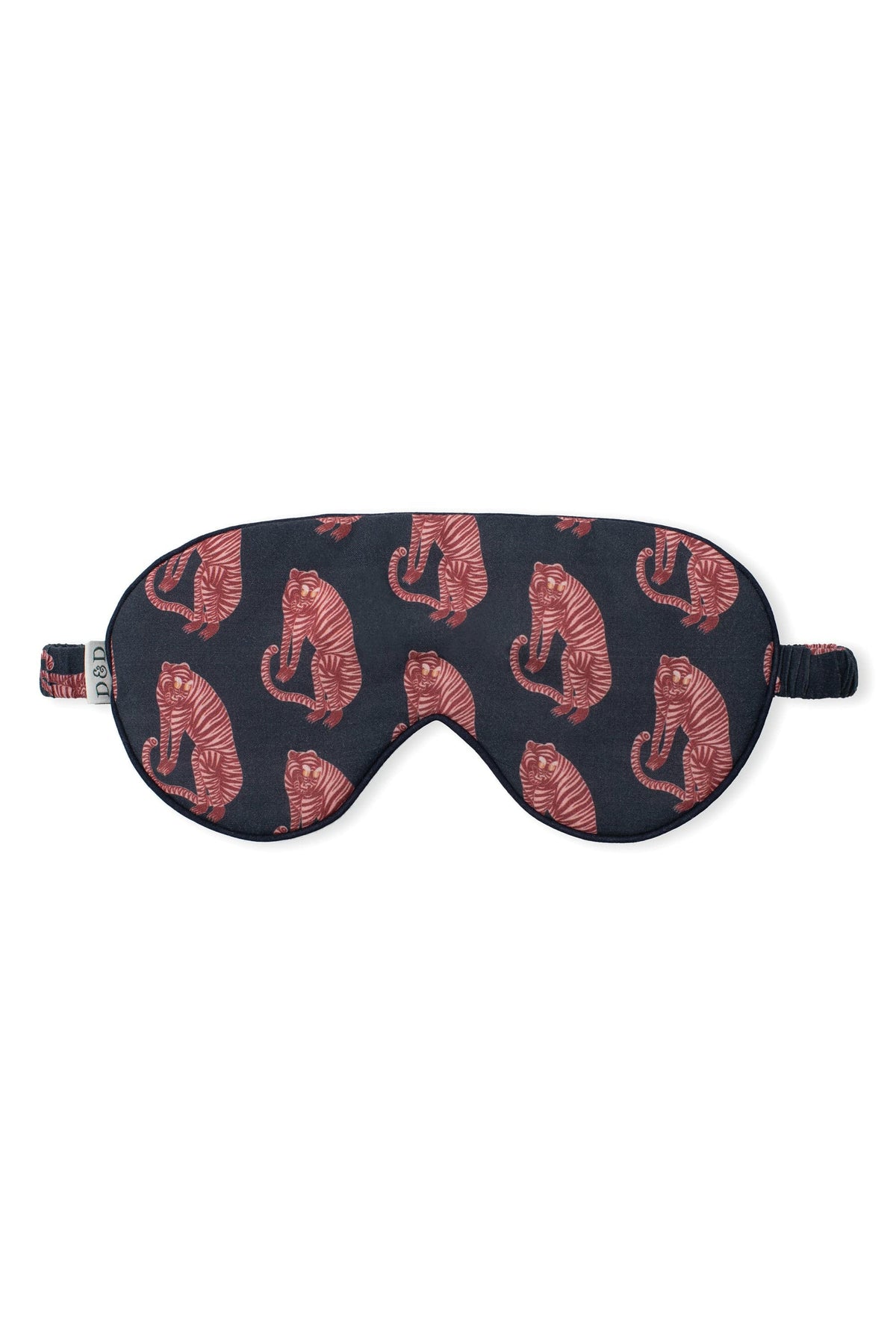 Cotton Luxe Eye Mask Sansindo Tiger Print Navy/Pink
