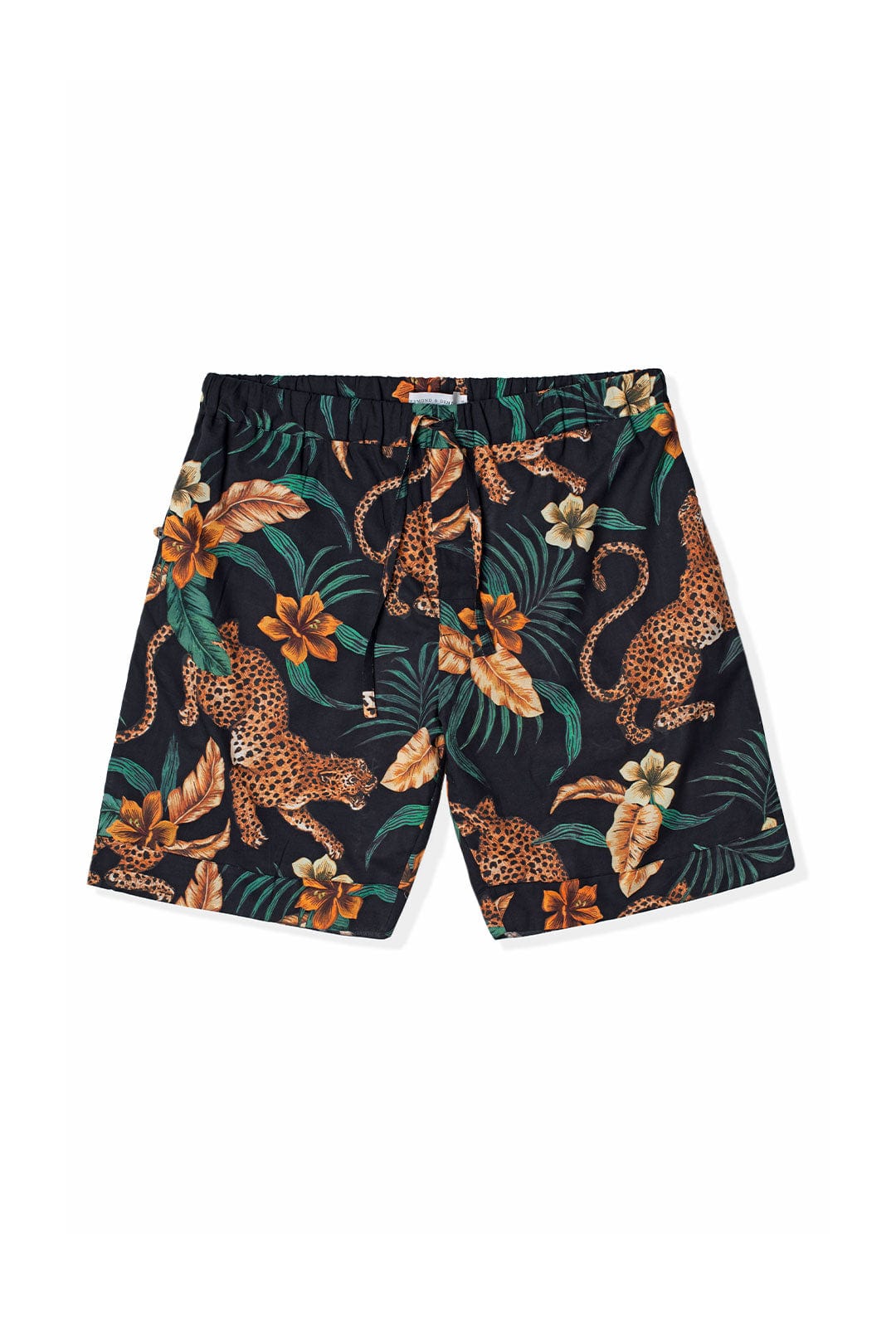 Men’s Pyjama Shorts Soleia Print Black/Yellow