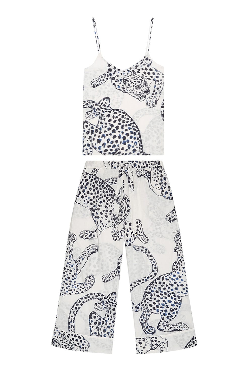 Cami Top and Wide Leg Trouser Set The Jag Print Cream
