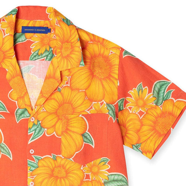 Cuban Pyjama Set Tithonia Print Orange