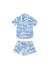 Short Pyjama Set Loxodonta Print Blue