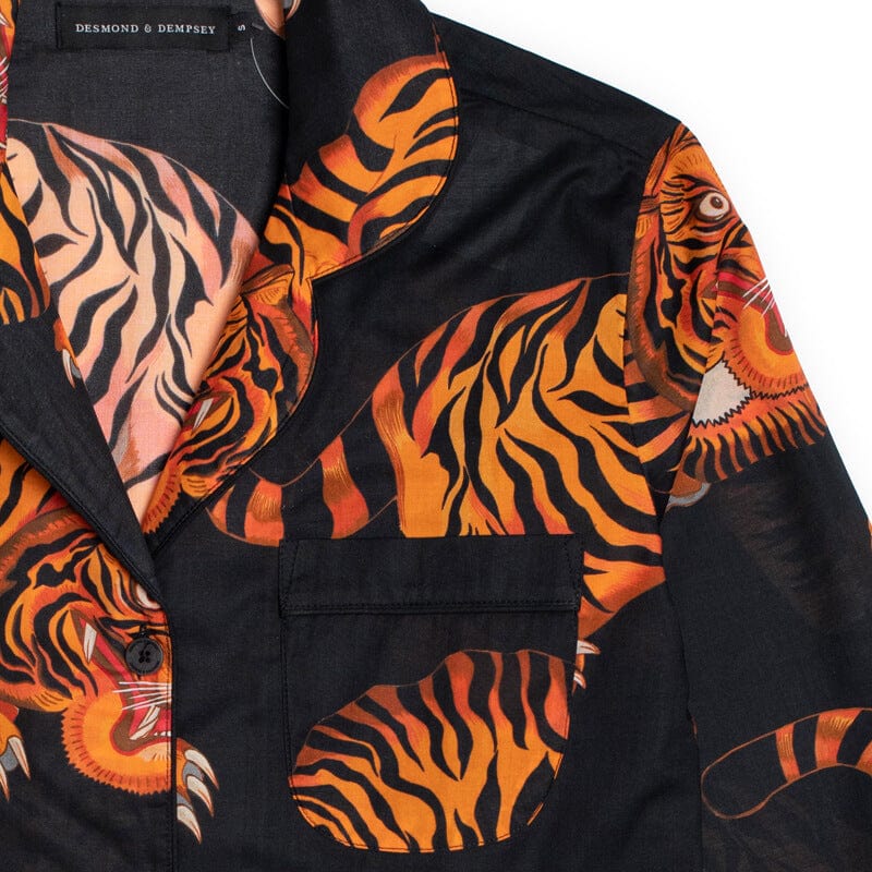 Signature Pyjama Set Rayas Print Black