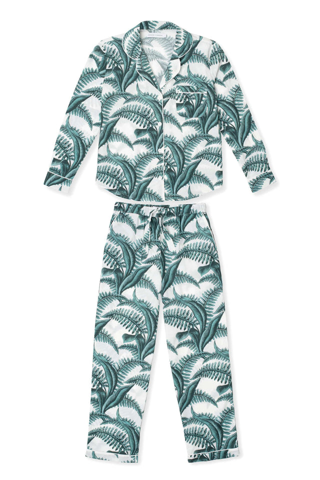 Long Pyjama Set The Fern Print White/Green