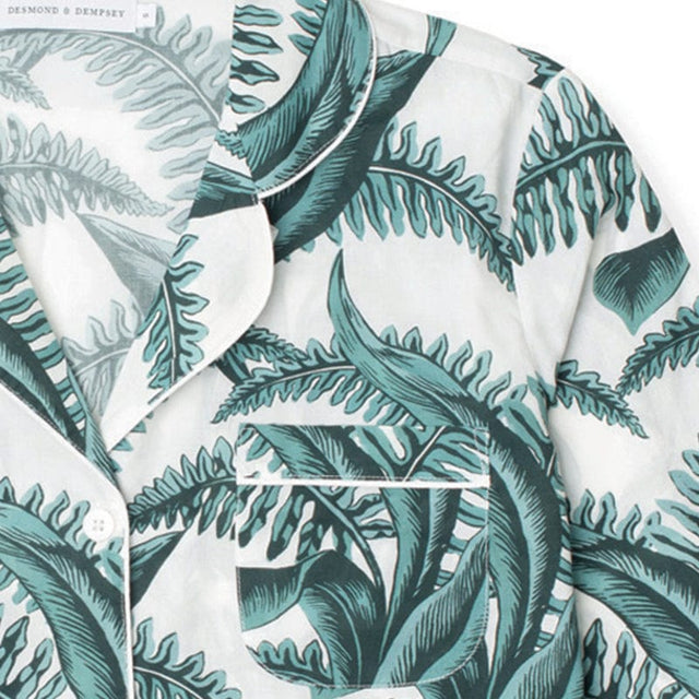 Signature Pyjama Set The Fern Print White/Green