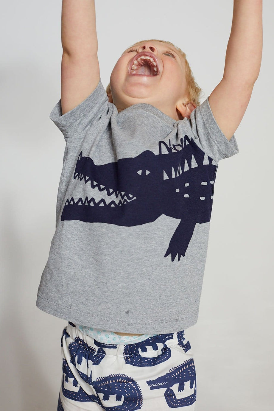Kids’ T-Shirt Croc Grey/Navy
